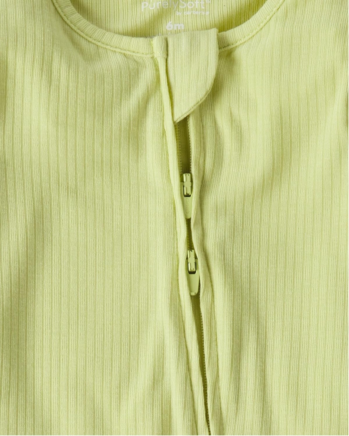 image:imageCarters Baby Purelysoft Sleep and Play PajamasGreen