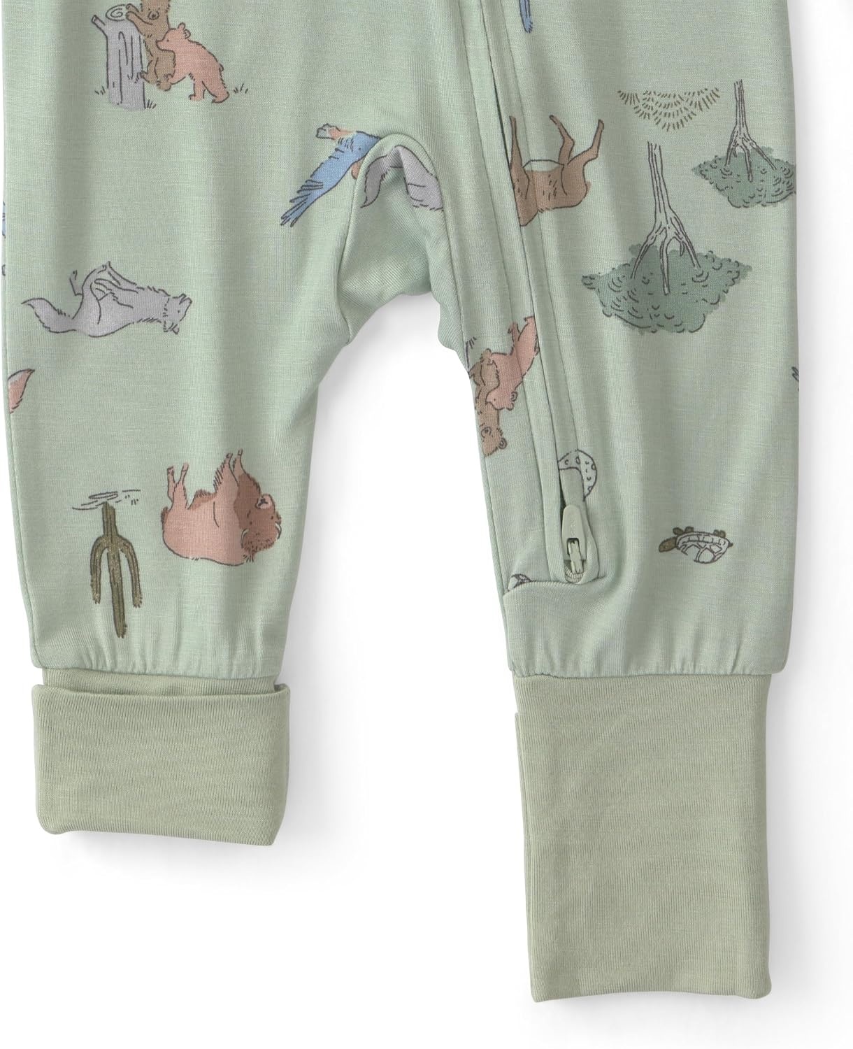 image:imageCarters Baby Purelysoft Sleep and Play PajamasGreen Desert Print