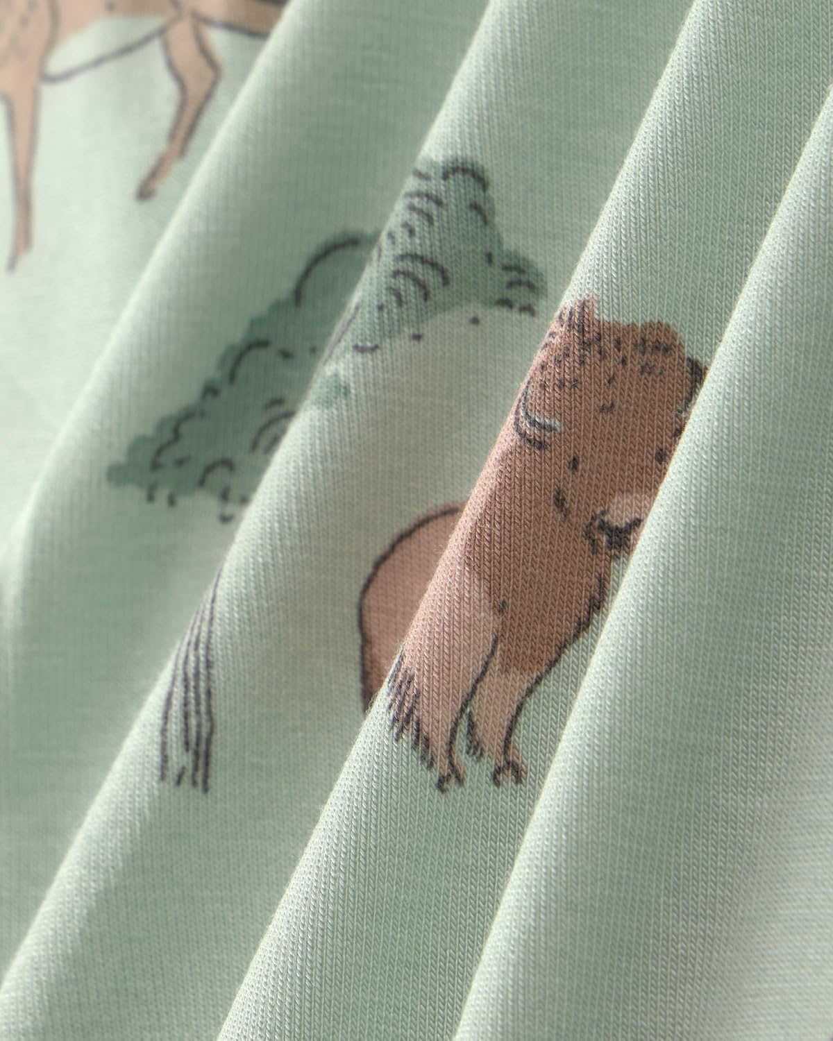 image:imageCarters Baby Purelysoft Sleep and Play PajamasGreen Desert Print