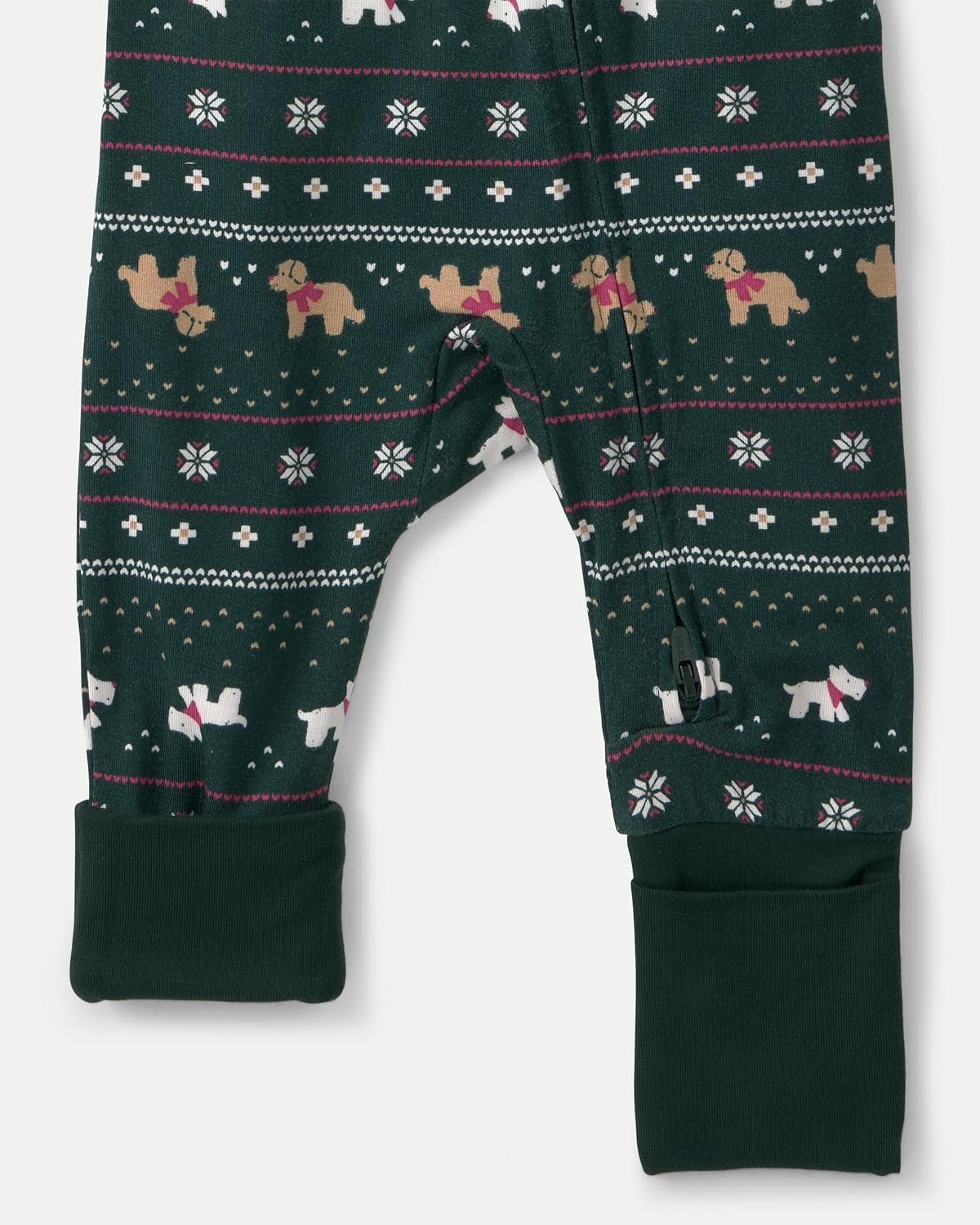 image:imageCarters Baby Purelysoft Sleep and Play PajamasGreen Fair Isle