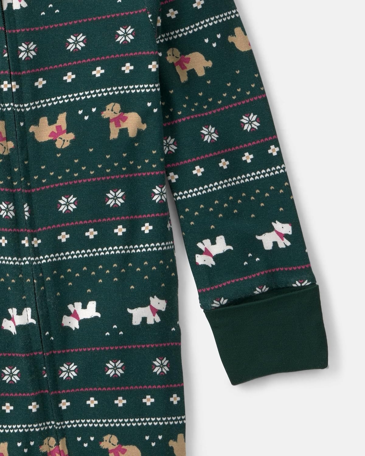 image:imageCarters Baby Purelysoft Sleep and Play PajamasGreen Fair Isle