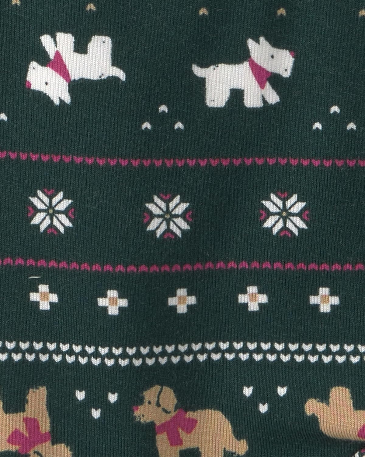 image:imageCarters Baby Purelysoft Sleep and Play PajamasGreen Fair Isle