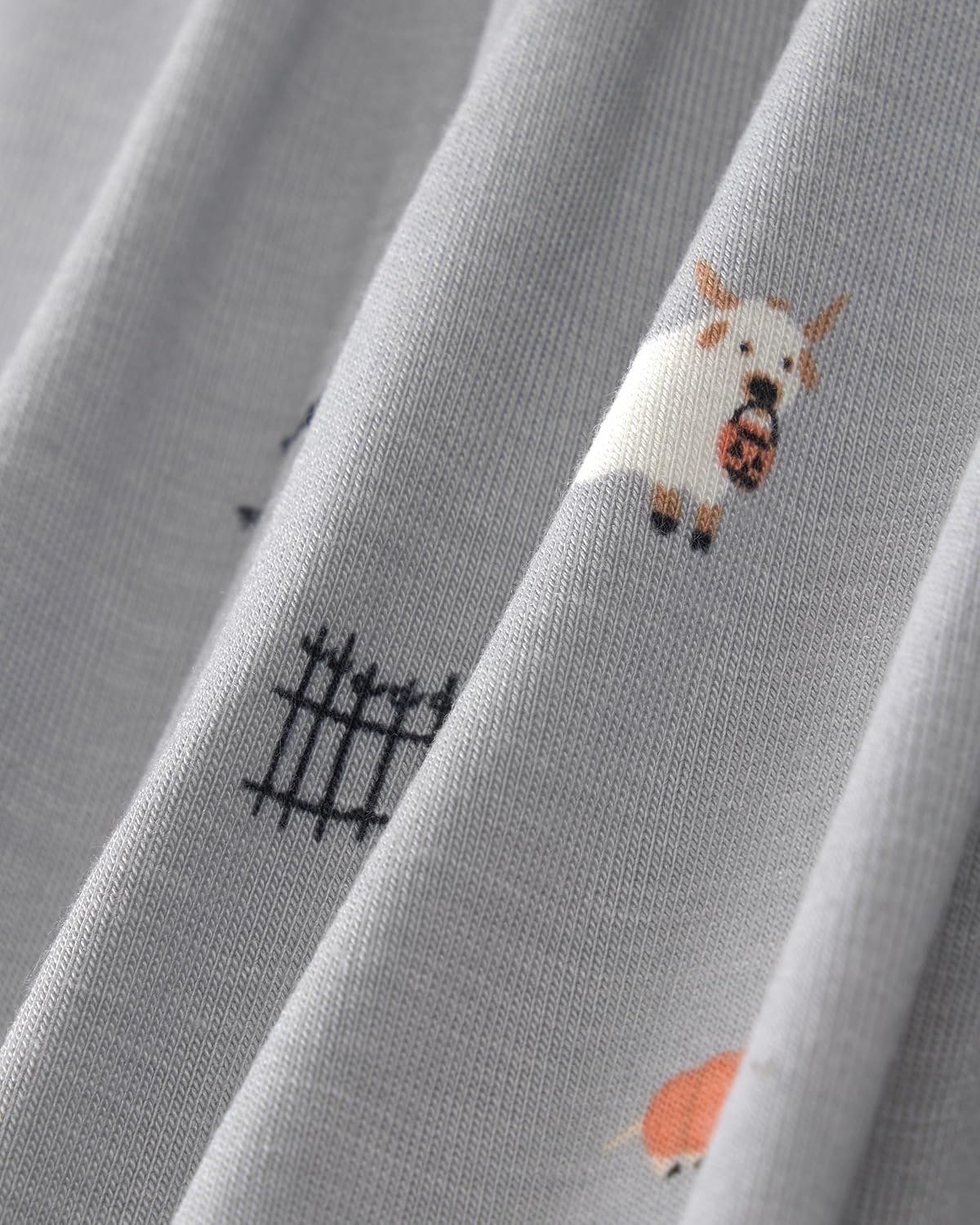 image:imageCarters Baby Purelysoft Sleep and Play PajamasGrey Halloween Print