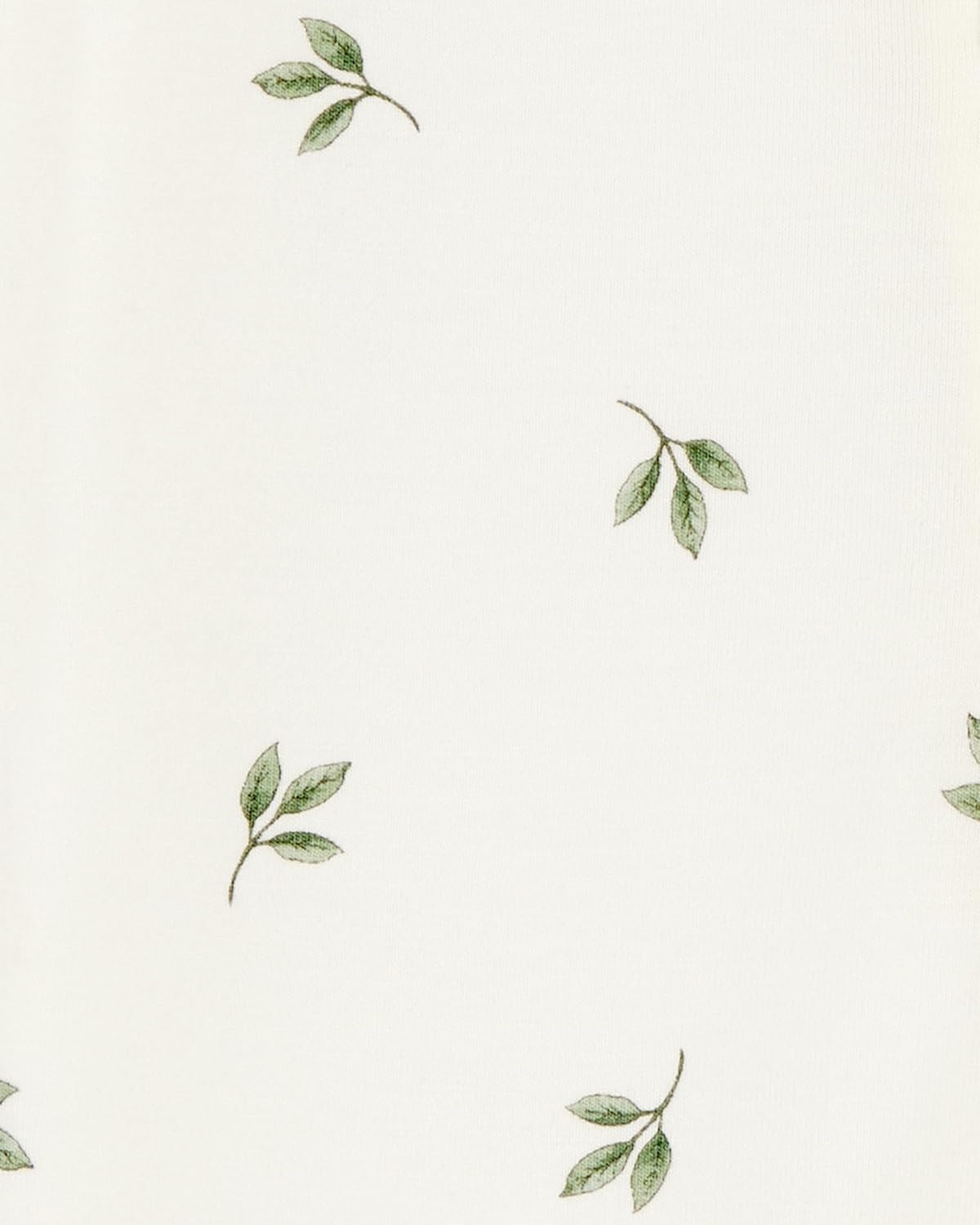 image:imageCarters Baby Purelysoft Sleep and Play PajamasIvory Leaf