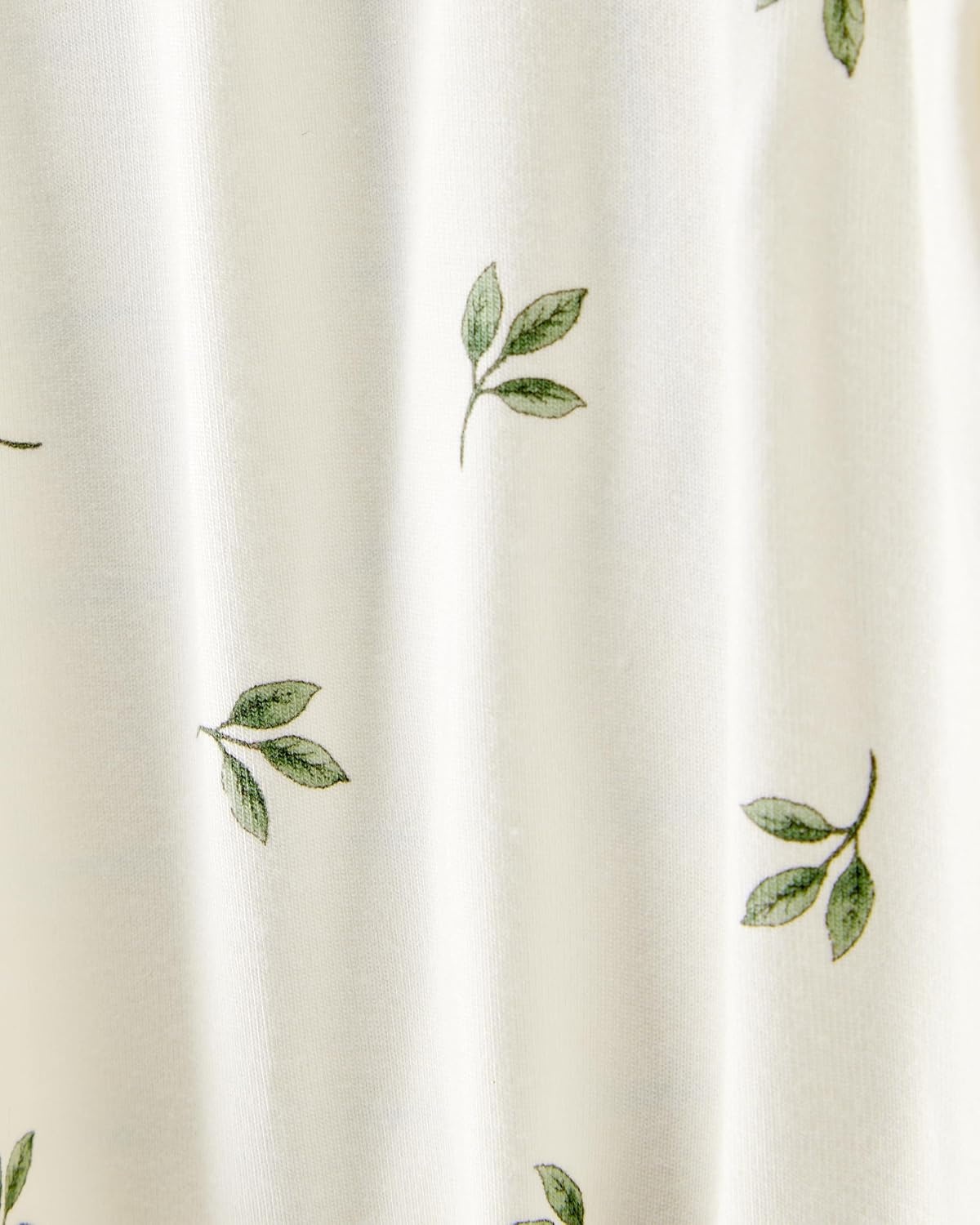 image:imageCarters Baby Purelysoft Sleep and Play PajamasIvory Leaf