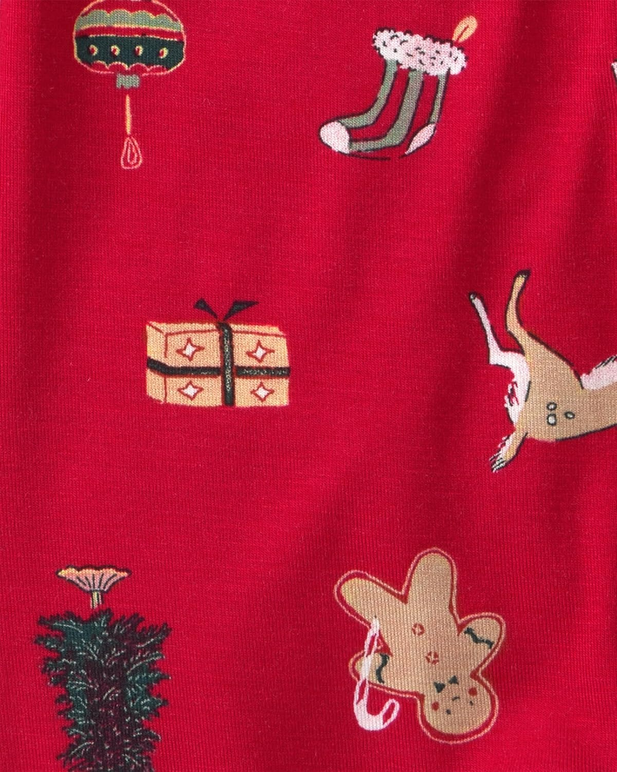 image:imageCarters Baby Purelysoft Sleep and Play PajamasRed Christmas Print