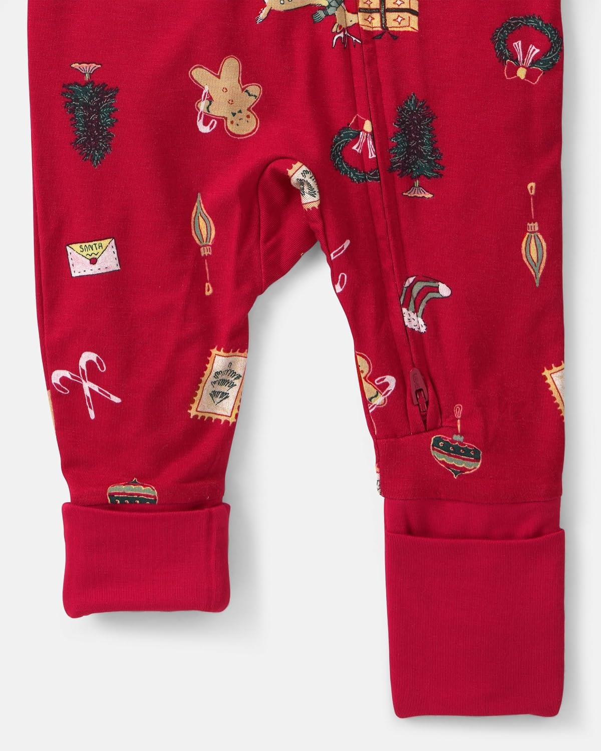 image:imageCarters Baby Purelysoft Sleep and Play PajamasRed Christmas Print