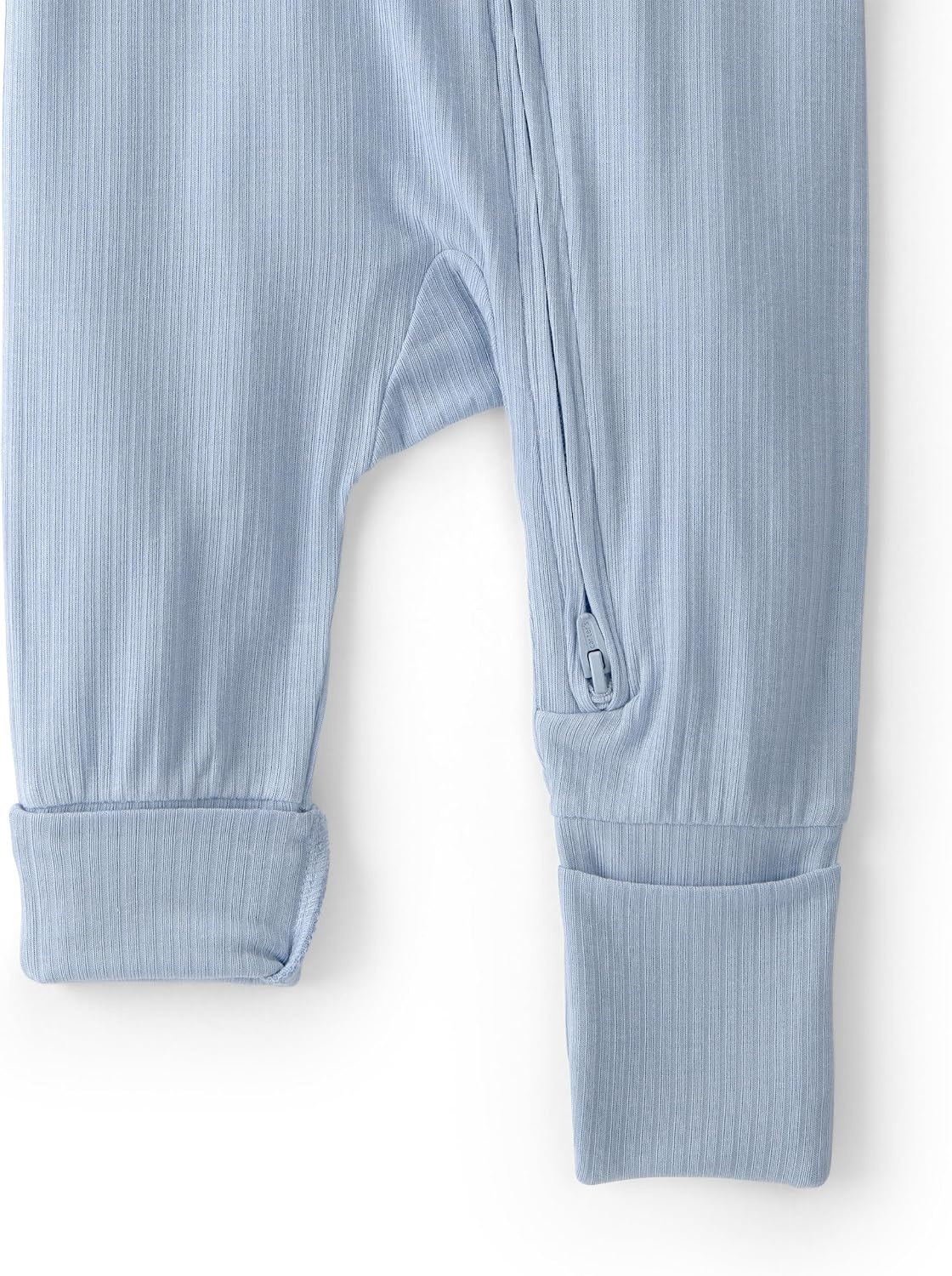 image:imageCarters Baby Purelysoft Sleep and Play PajamasSolid Light Blue