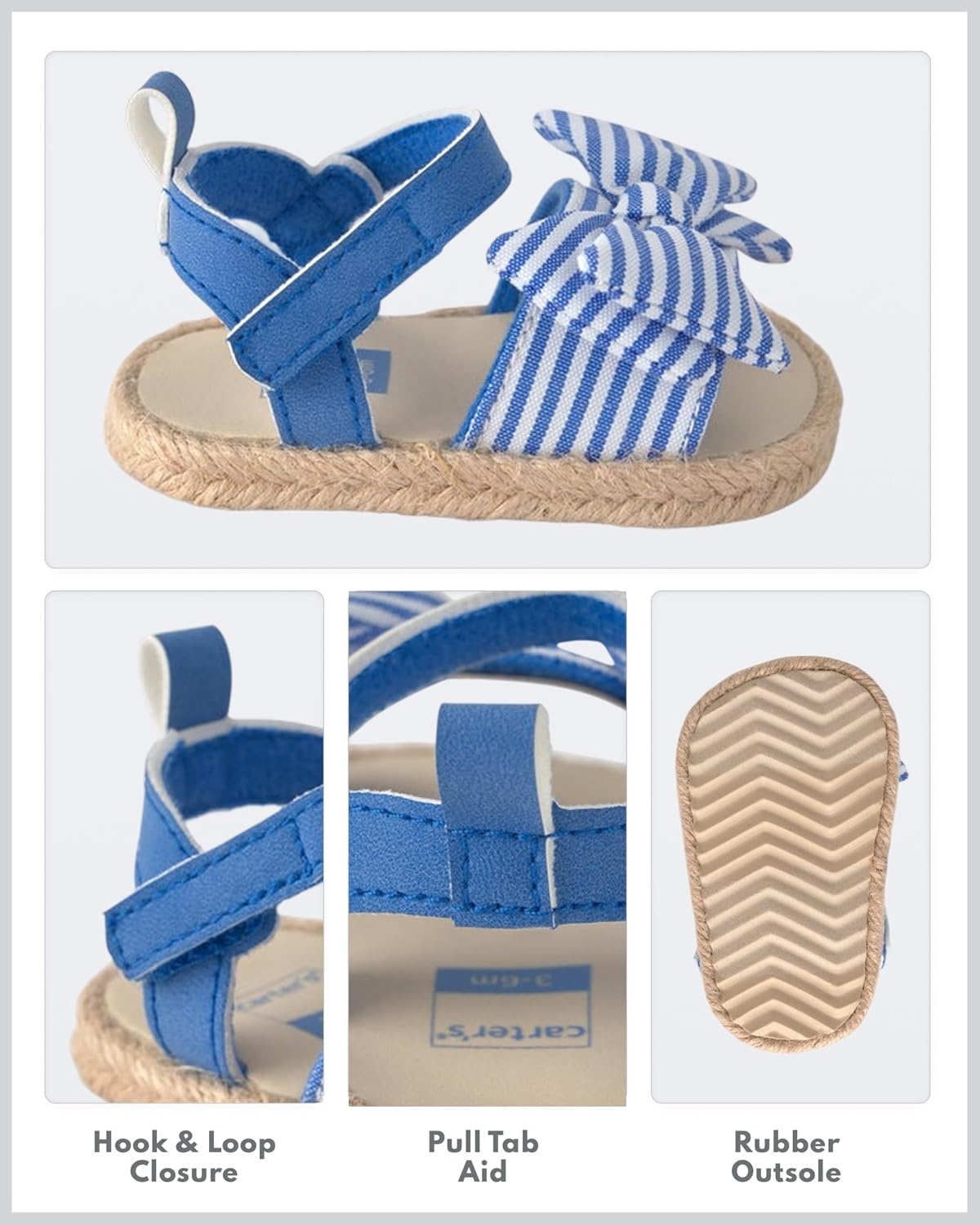 image:imageCarters Baby Sandals for Boys Girls and Unisex Casual SandalsSky