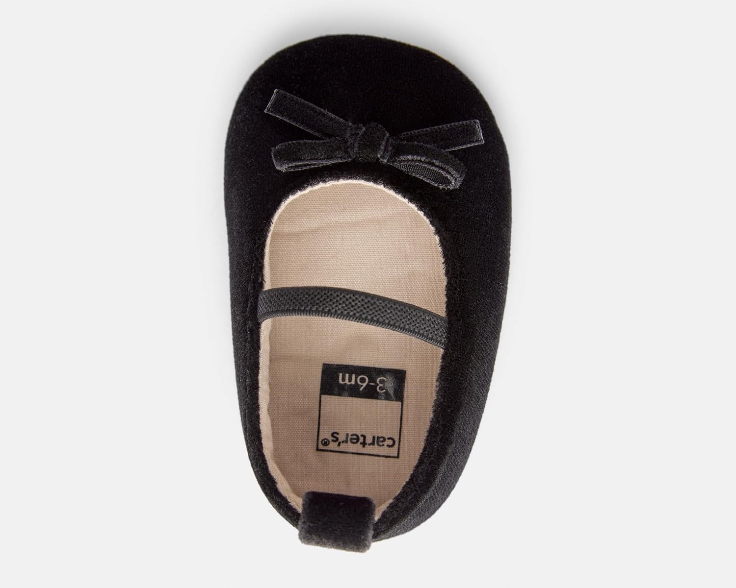 image:imageCarters Baby amp Infant Mary Jane Flats for GirlsBlack Velvet