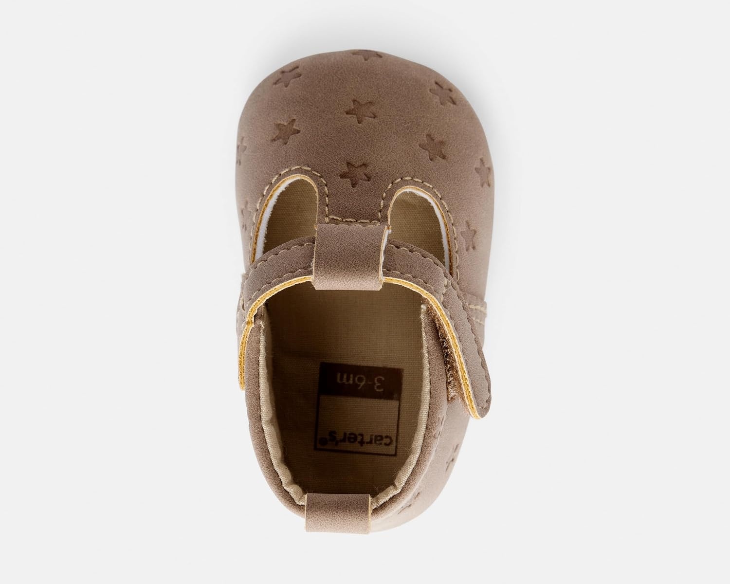 image:imageCarters Baby amp Infant Mary Jane Flats for GirlsBrown Stars