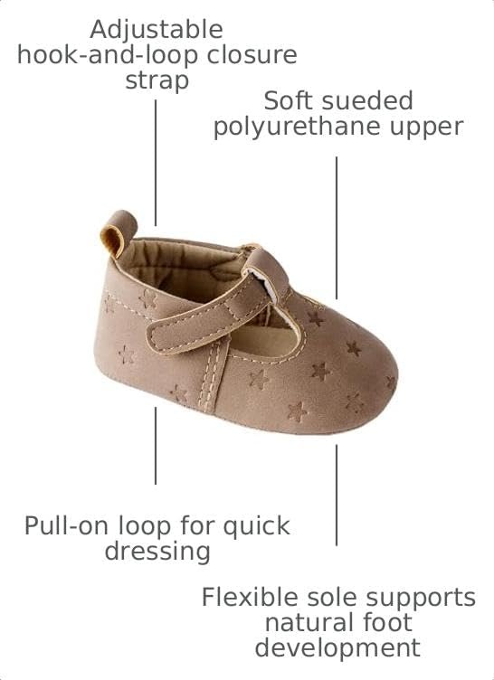 image:imageCarters Baby amp Infant Mary Jane Flats for GirlsBrown Stars