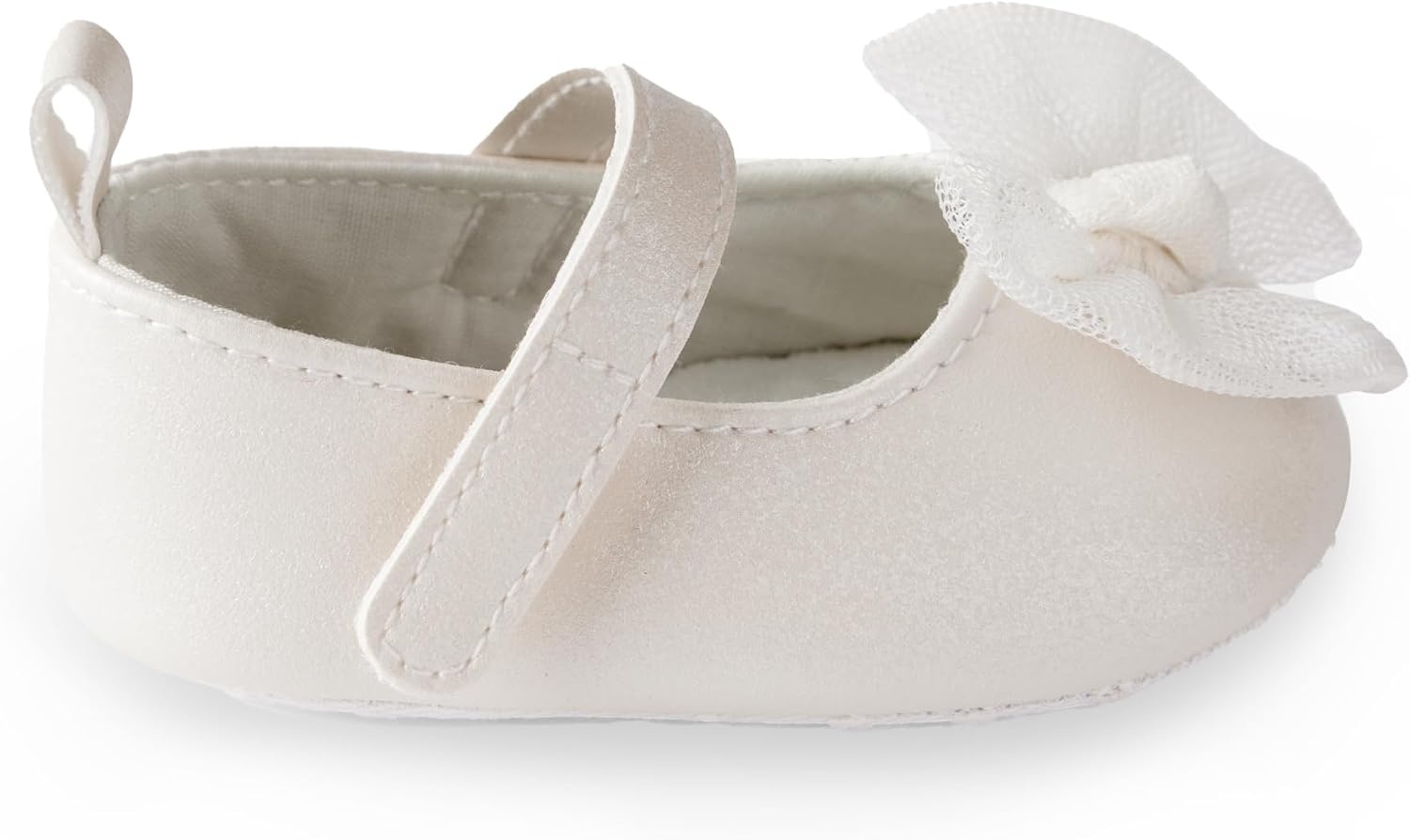 image:imageCarters Baby amp Infant Mary Jane Flats for GirlsVanilla Bow
