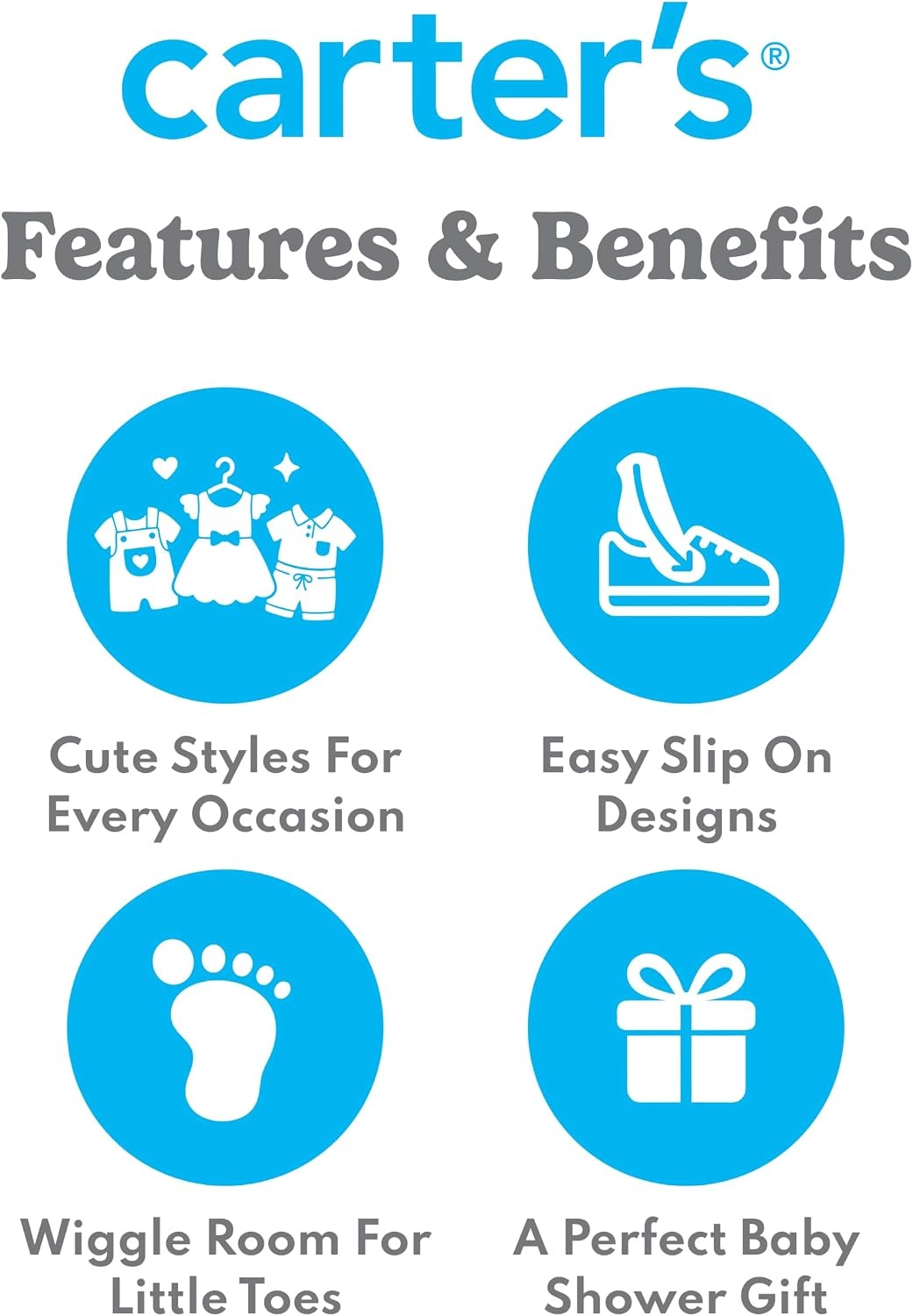image:imageCarters Baby amp Infant Mary Jane Flats for GirlsVanilla Crme