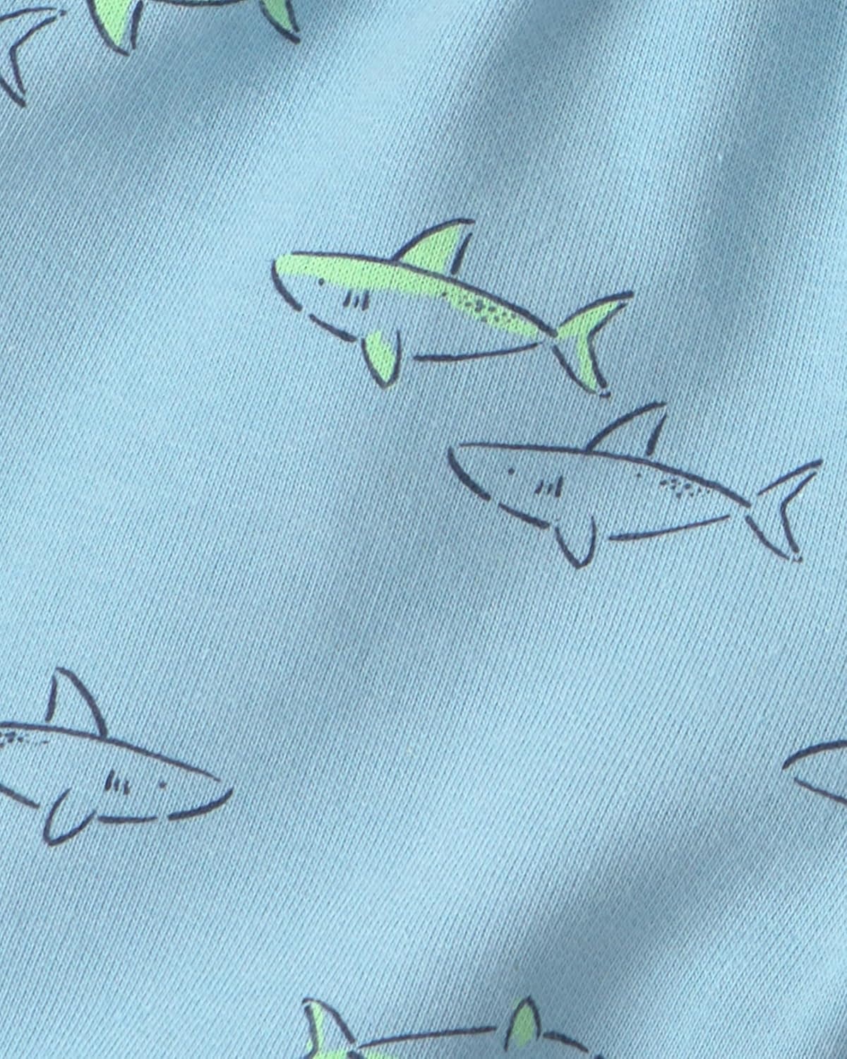 image:imageCarters Boys 2piece Short SetBlue Fish Stripes