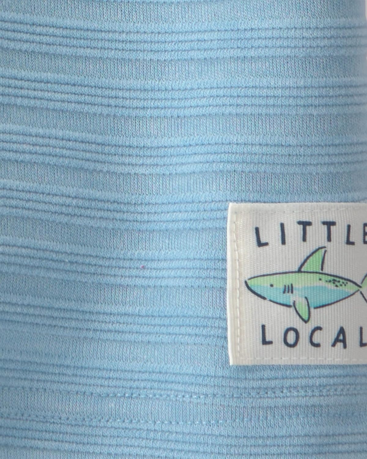 image:imageCarters Boys 2piece Short SetBlue Fish Stripes