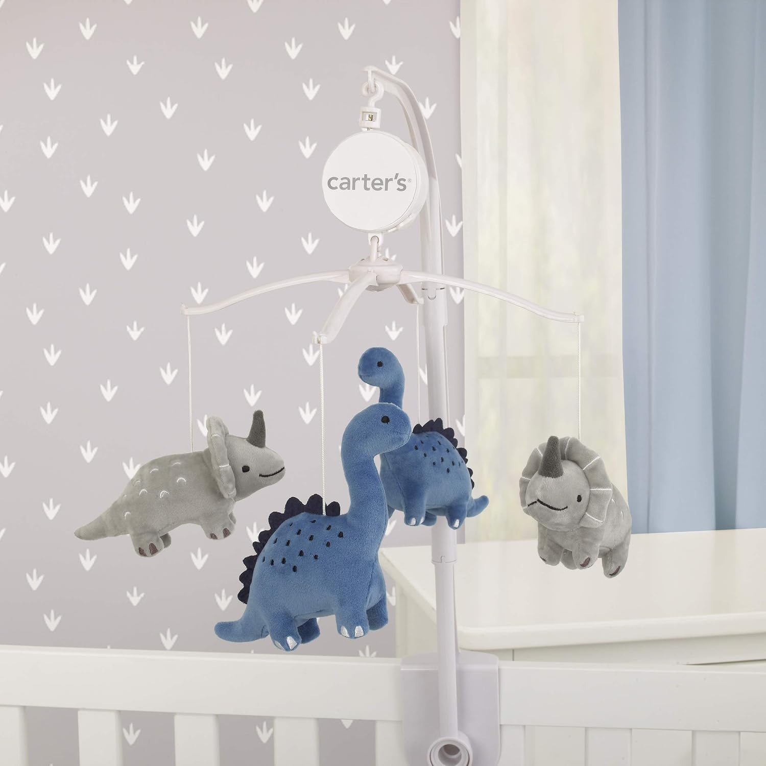 image:imageCarters Dino Adventure Gray and Blue Musical MobileGrey Blue