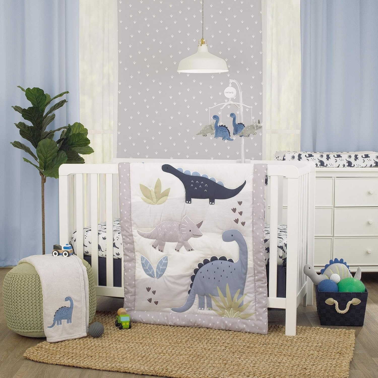 image:imageCarters Dino Adventure Gray and Blue Musical MobileGrey Blue