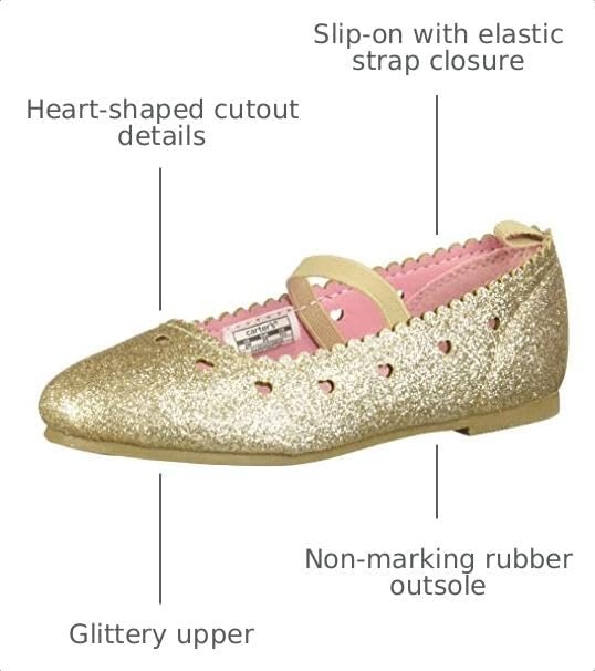 image:imageCarters Girls Ellaria Ballet ShoeGold