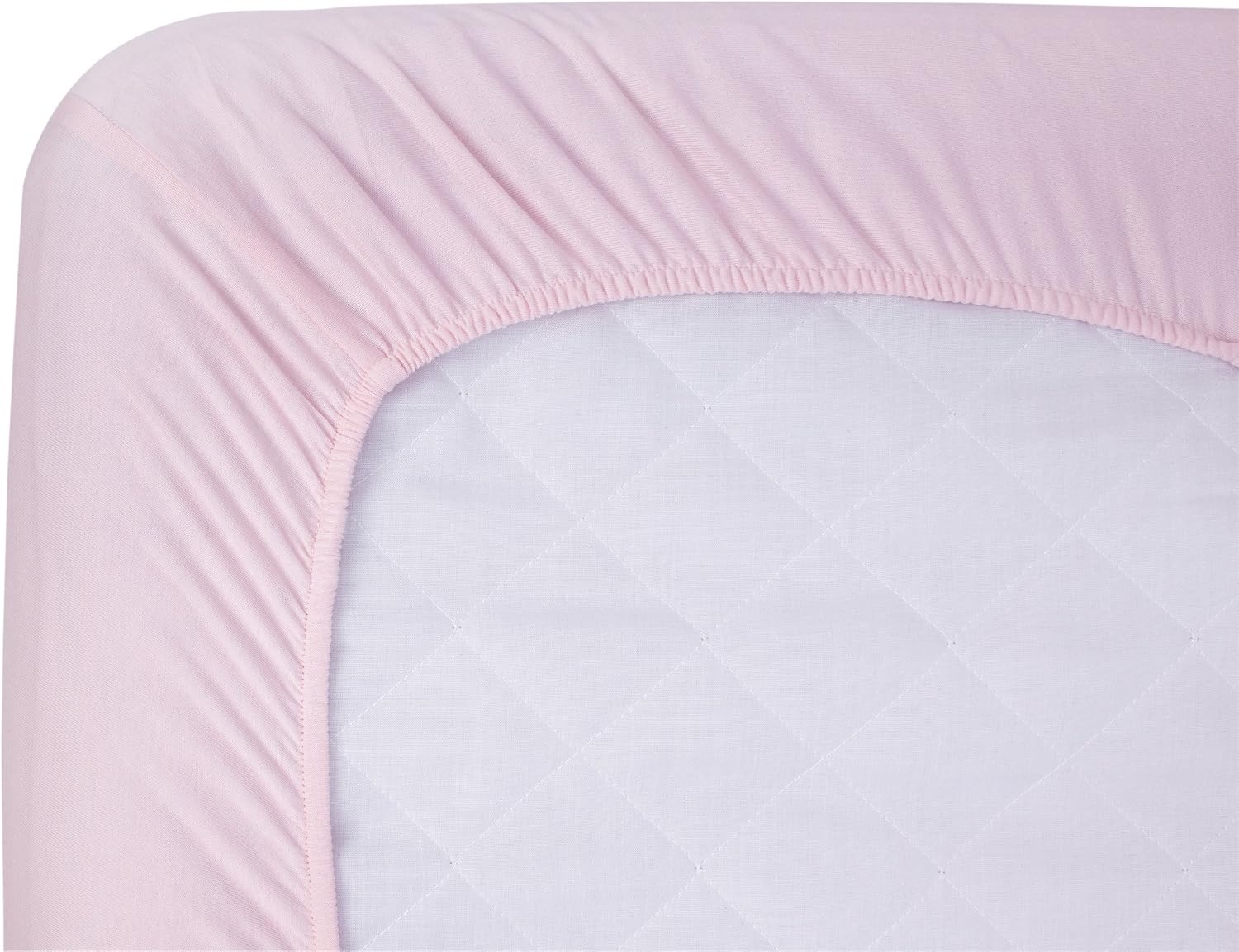 image:imageCarters Navy wWhite Stars Crib SheetSolid Pink Cotton Knit