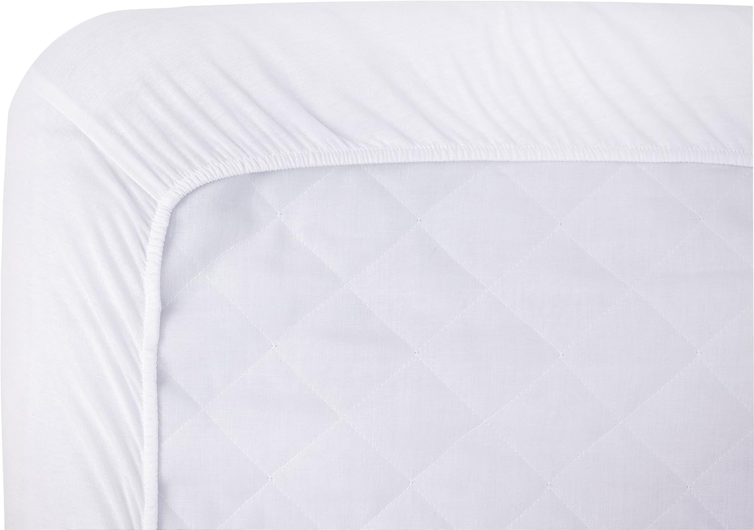 image:imageCarters Navy wWhite Stars Crib SheetSolid White Cotton Knit