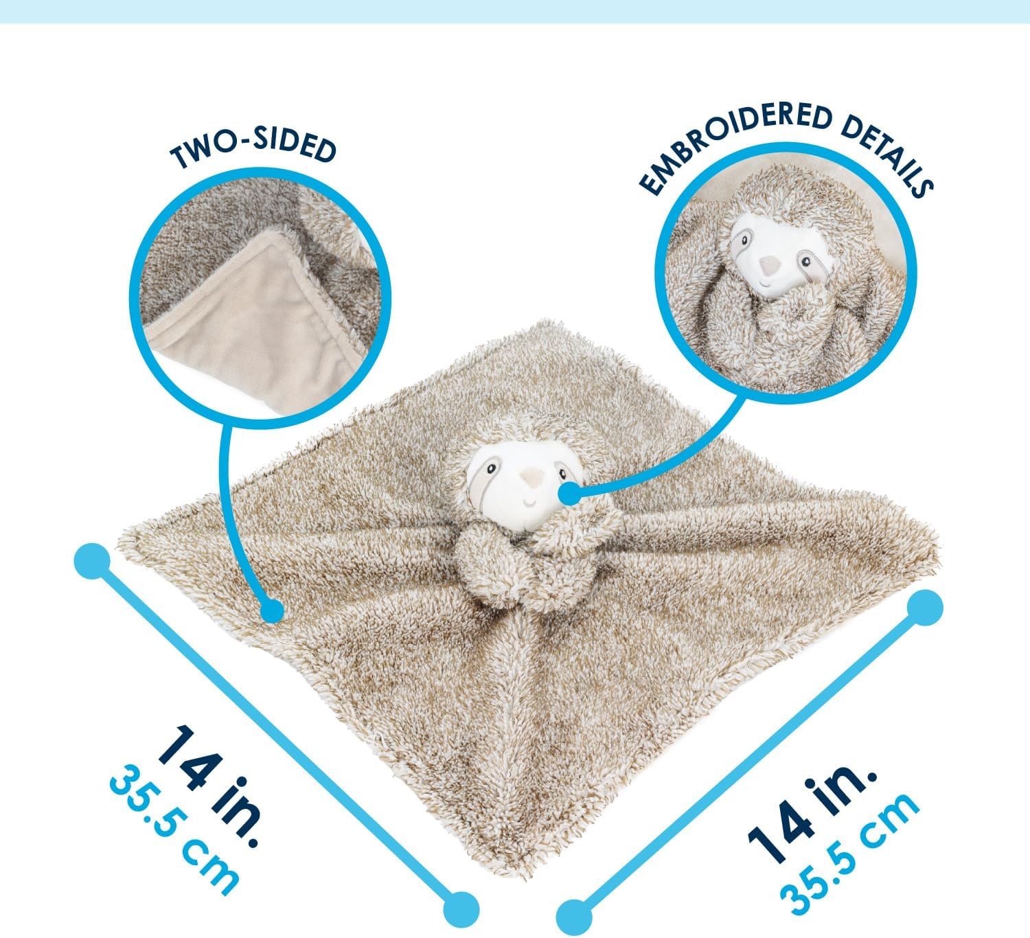 image:imageCarters Sloth Plush Stuffed Animal Snuggler BlanketCrib