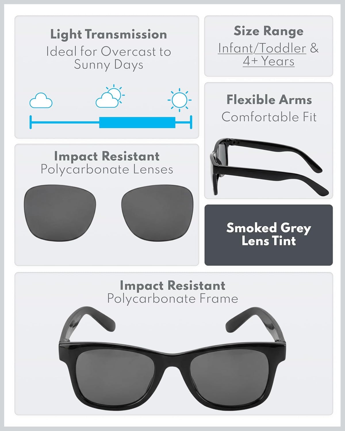 image:imageCarters Sunglasses for Infants Toddlers amp Kids with UV ProtectionBlack