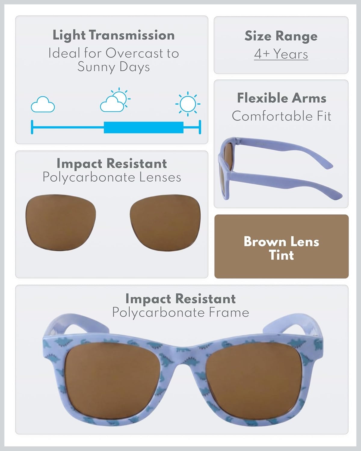 image:imageCarters Sunglasses for Infants Toddlers amp Kids with UV ProtectionDino Print