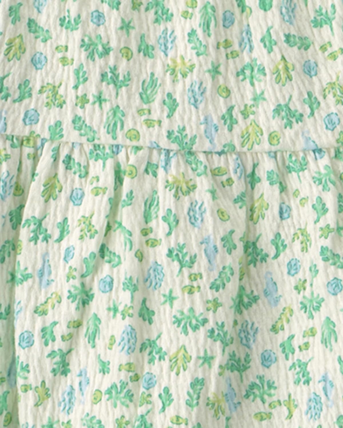 image:imageCarters babygirls 3Piece Short SetGreen Seashells