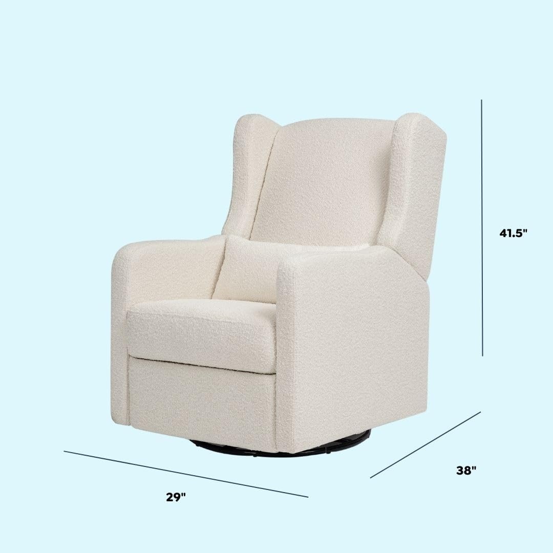 image:imageCarters by DaVinci Arlo Recliner Performance Charcoal LinenIvory Boucle