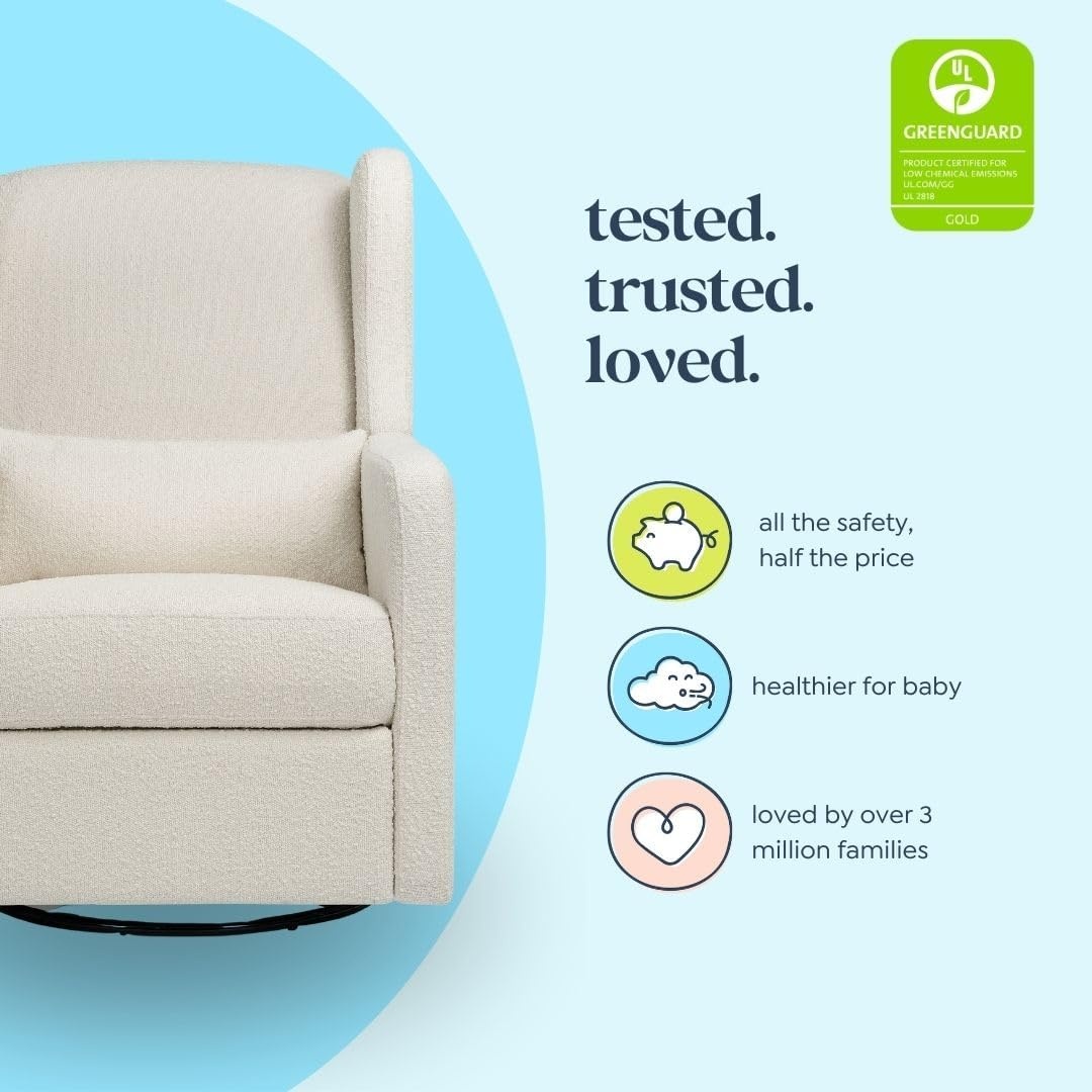 image:imageCarters by DaVinci Arlo Recliner Performance Charcoal LinenIvory Boucle