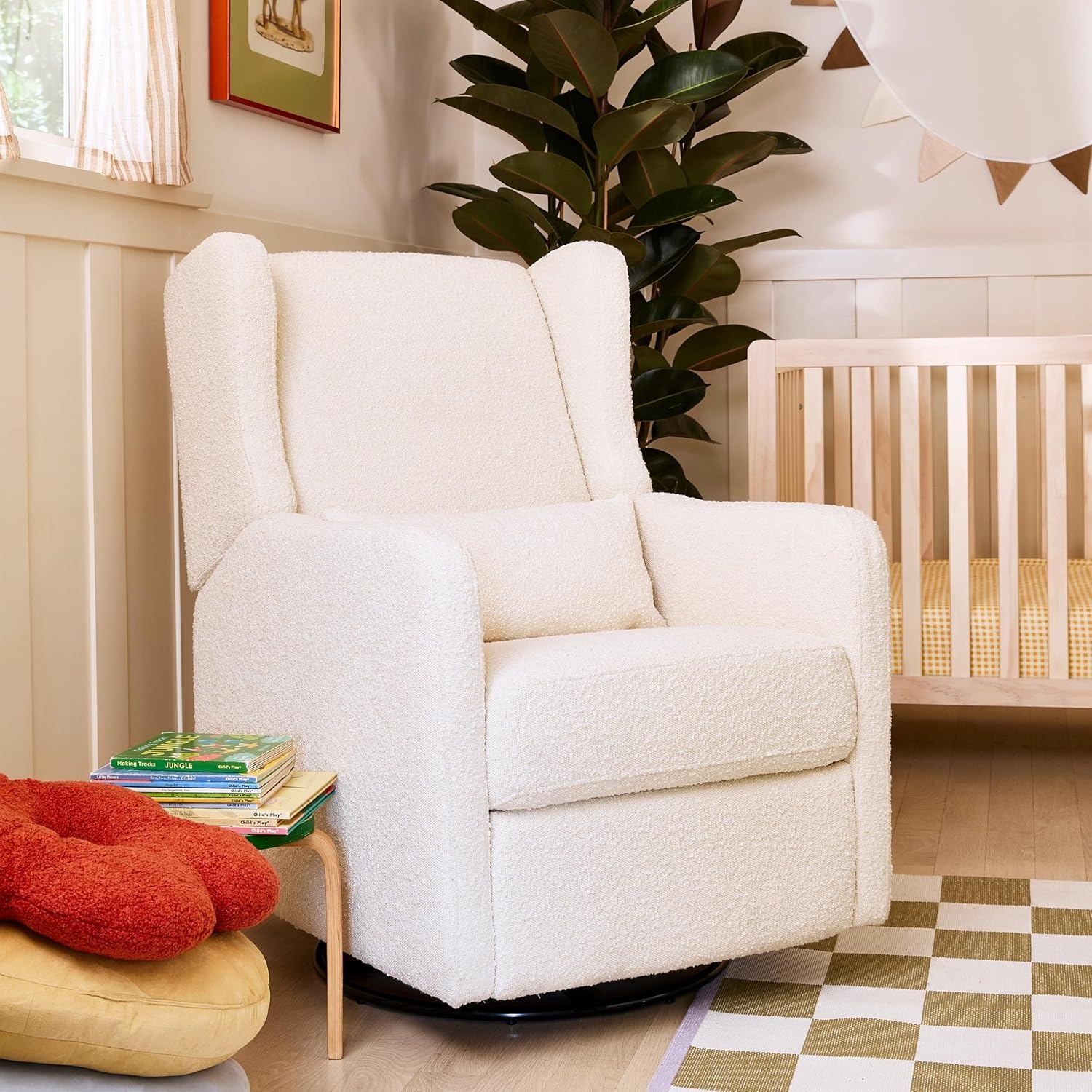 image:imageCarters by DaVinci Arlo Recliner Performance Charcoal LinenIvory Boucle