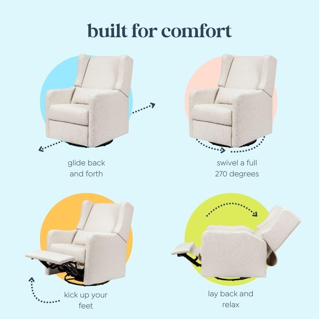 image:imageCarters by DaVinci Arlo Recliner Performance Charcoal LinenPerformance Cream Linen