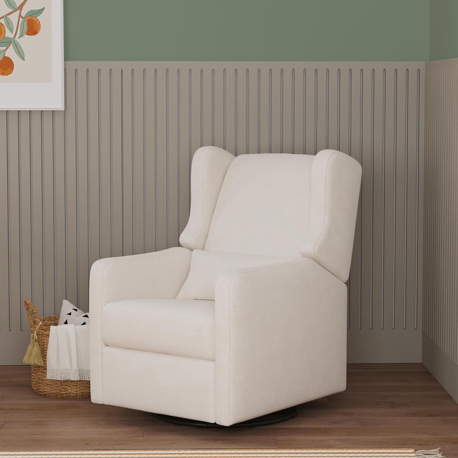 image:imageCarters by DaVinci Arlo Recliner Performance Charcoal LinenPerformance Cream Linen
