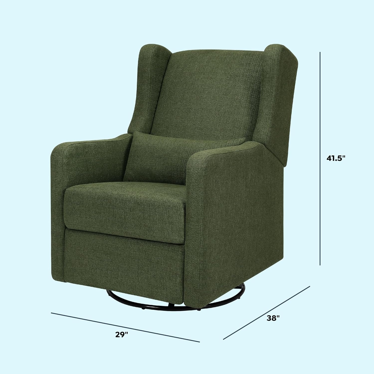 image:imageCarters by DaVinci Arlo Recliner Performance Charcoal LinenPerformance Forest Green Linen
