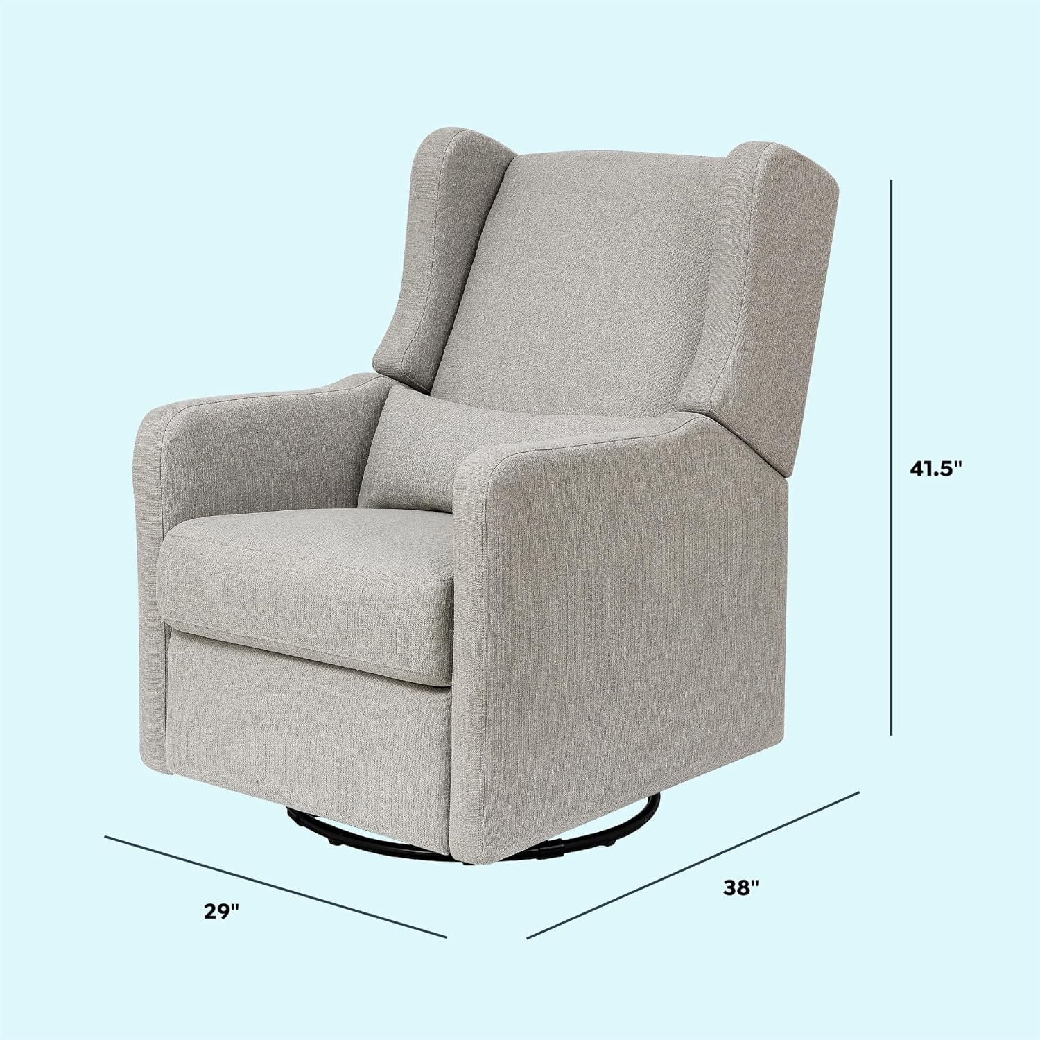 image:imageCarters by DaVinci Arlo Recliner Performance Charcoal LinenPerformance Grey Linen