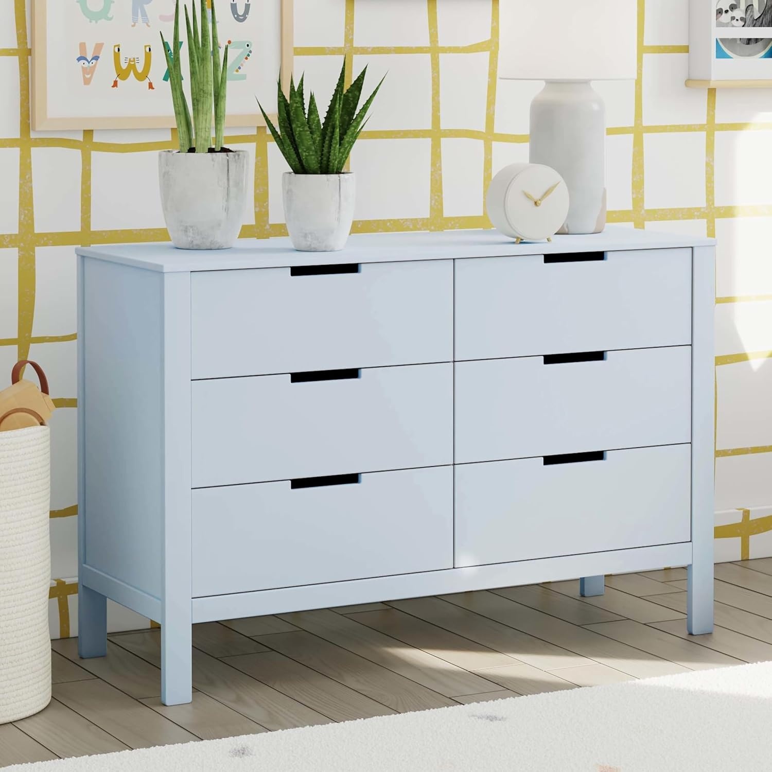 image:imageCarters by Davinci Colby 6Drawer Double Dresser in Powder Blue GREENGUARD Gold CertifiedPowder Blue
