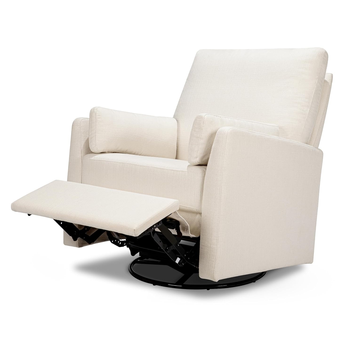 image:imageCarters by Davinci Ethan Swivel Recliner in Performance Forest Green Linen GREENGUARD Gold amp CertiPURUS CertifiedPerformance Cream