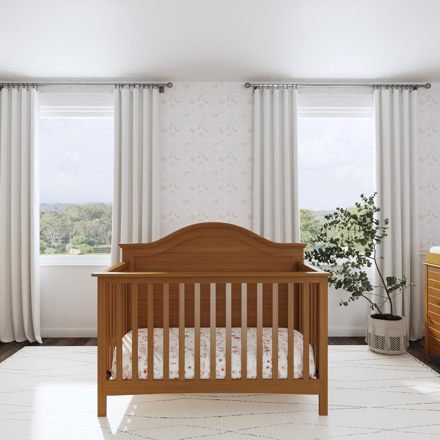 image:imageCarters by Davinci Nolan 4in1 Convertible Crib in Chestnut Greenguard Gold CertifiedChestnut