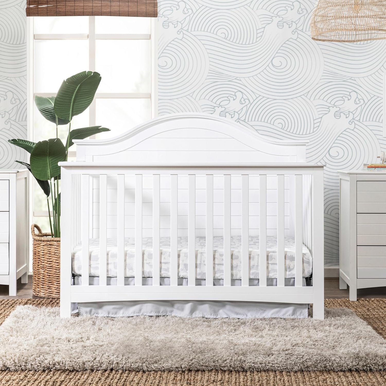 image:imageCarters by Davinci Nolan 4in1 Convertible Crib in Chestnut Greenguard Gold CertifiedWhite