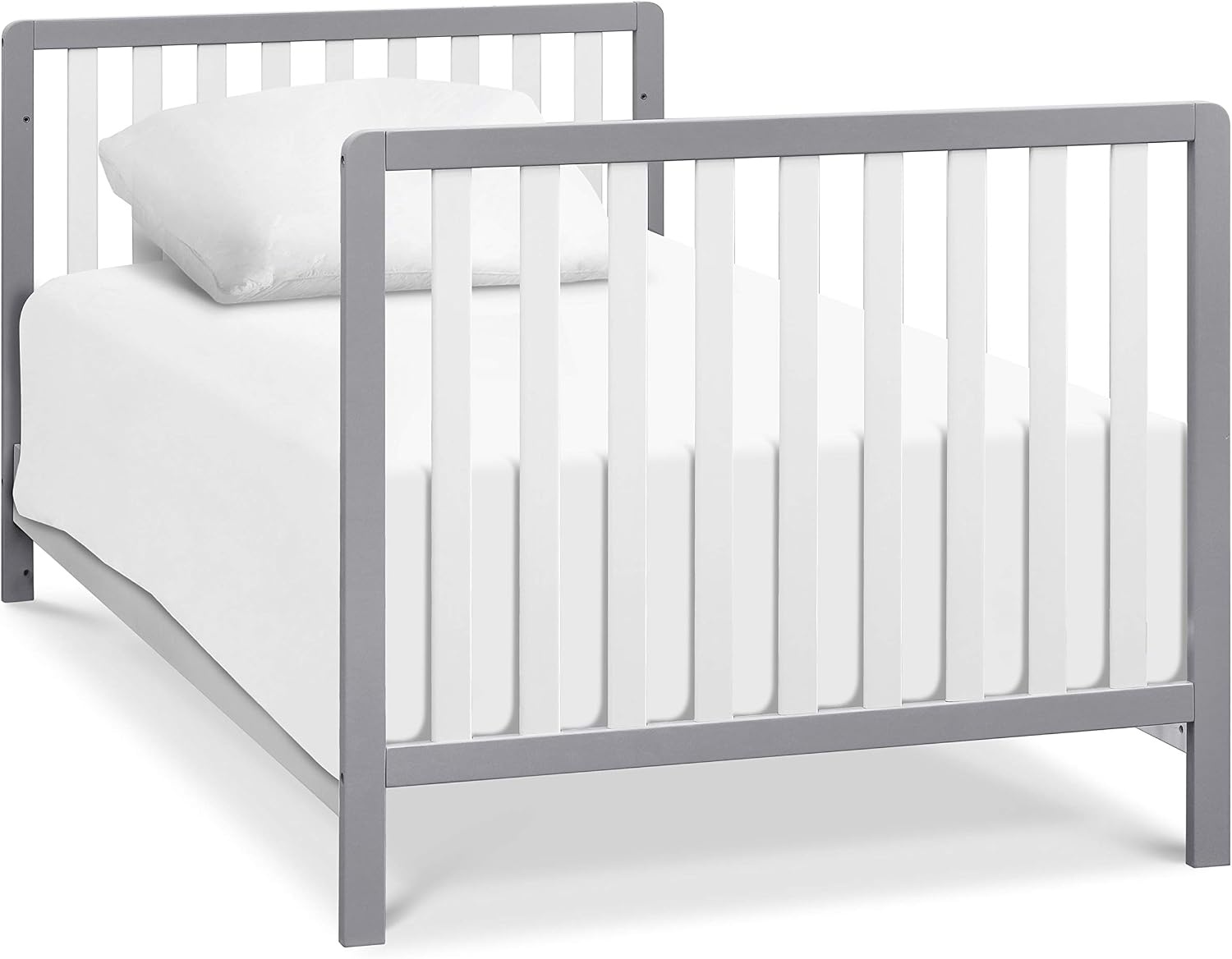 image:imageCarters by daVinci Colby 4in1 Mini Crib w Trundle Storage Grey amp WhiteGray and White