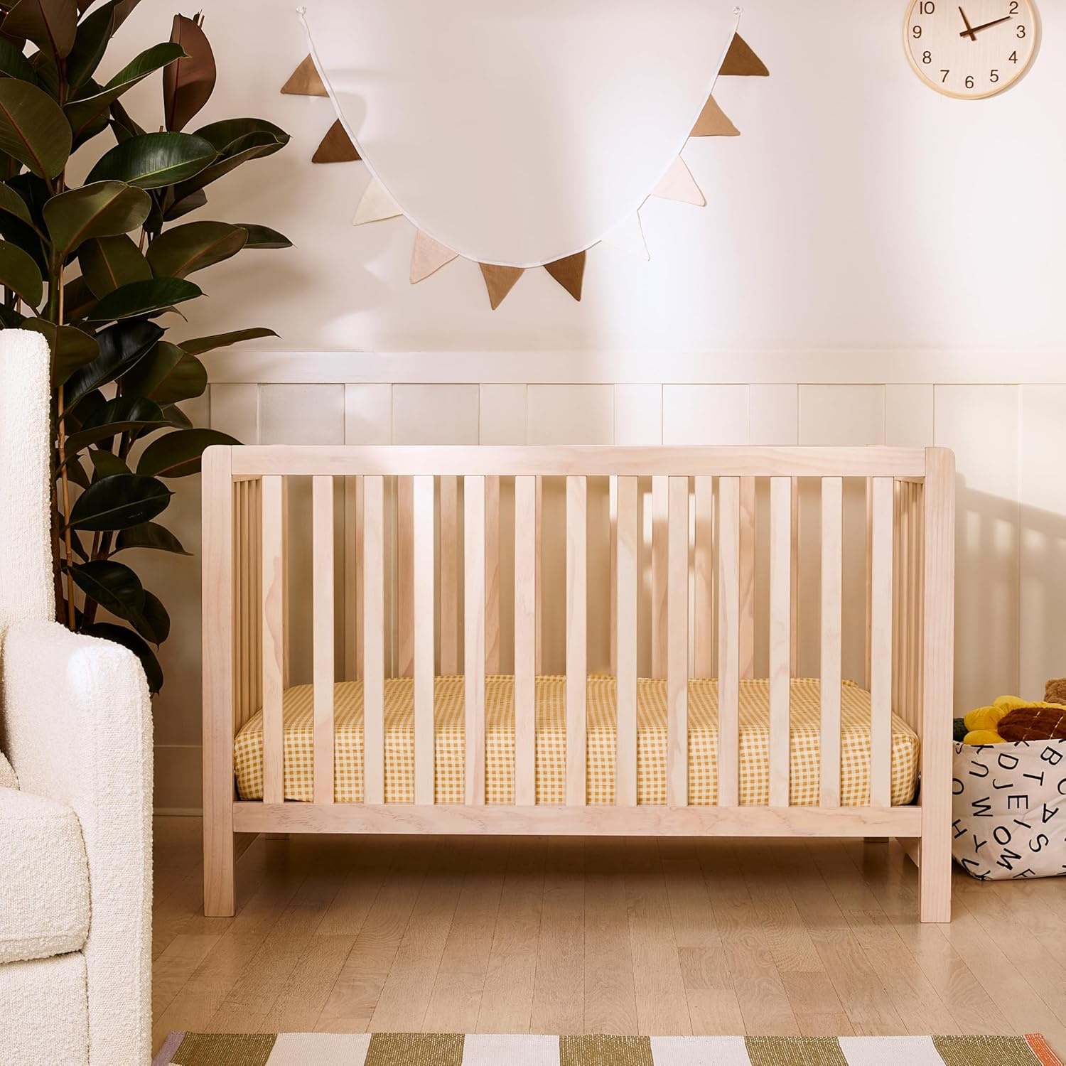image:imageDaVinci Carters Colby LowProfile 4in1 Baby Crib Washed NaturalWashed Natural