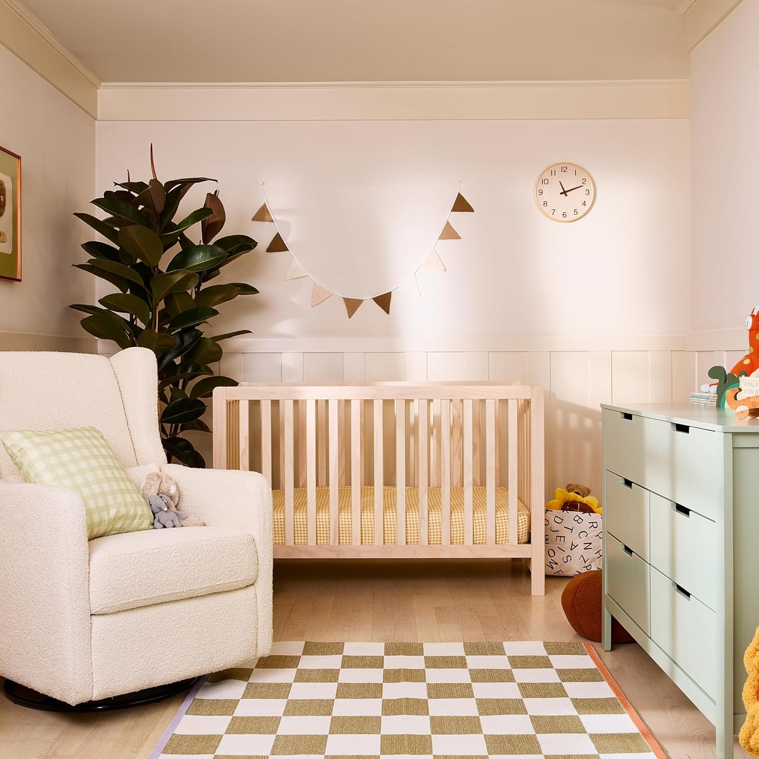 image:imageDaVinci Carters Colby LowProfile 4in1 Baby Crib Washed NaturalWashed Natural
