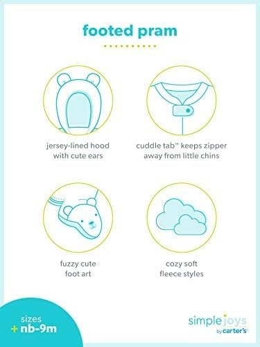 image:imageSimple Joys Kids Pram Ivory Bear OuterwearGrey Animal