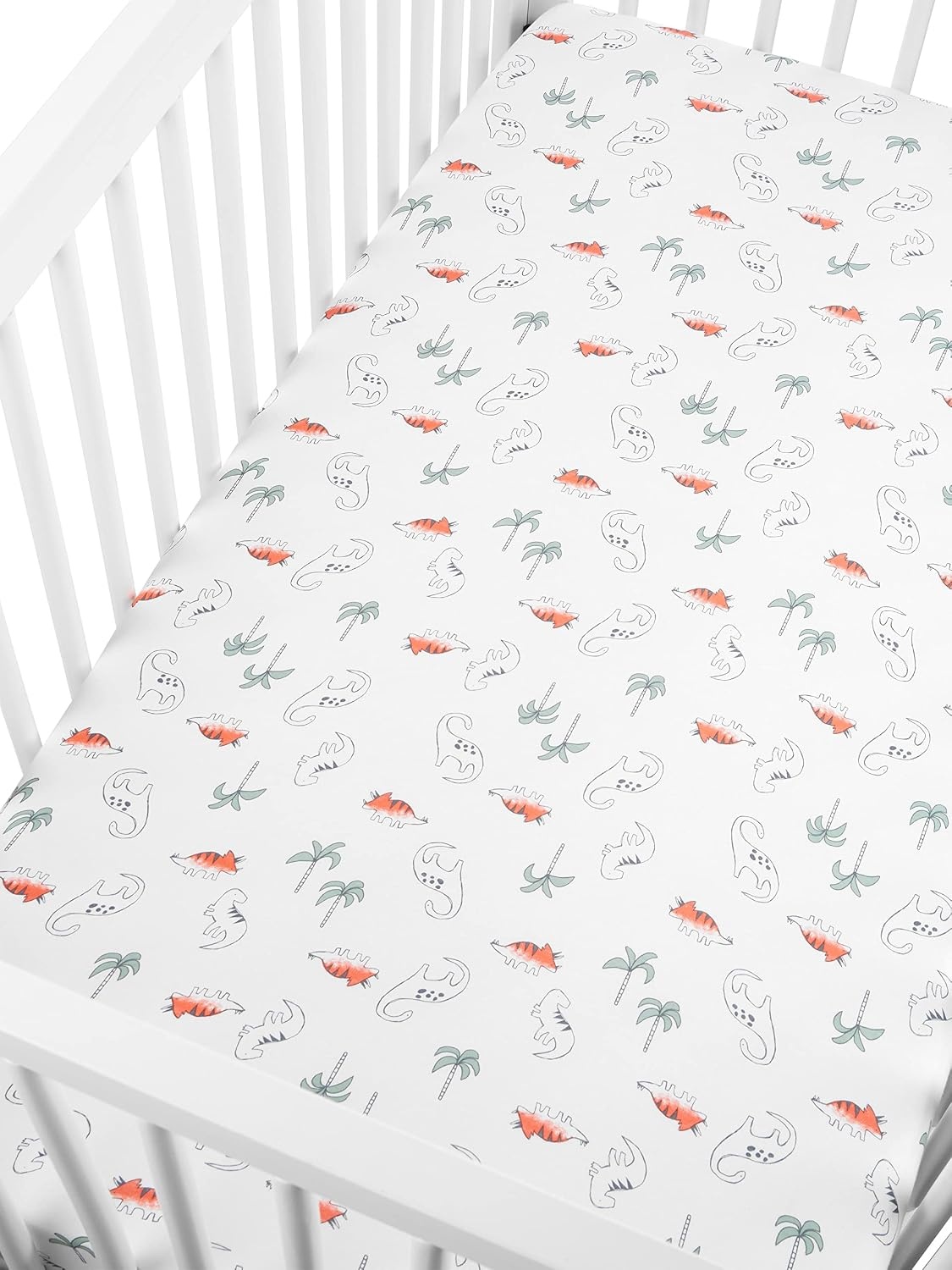image:imageSimple Joys by Carters Baby 2Pack Cotton Crib SheetsHeatherDinosaur