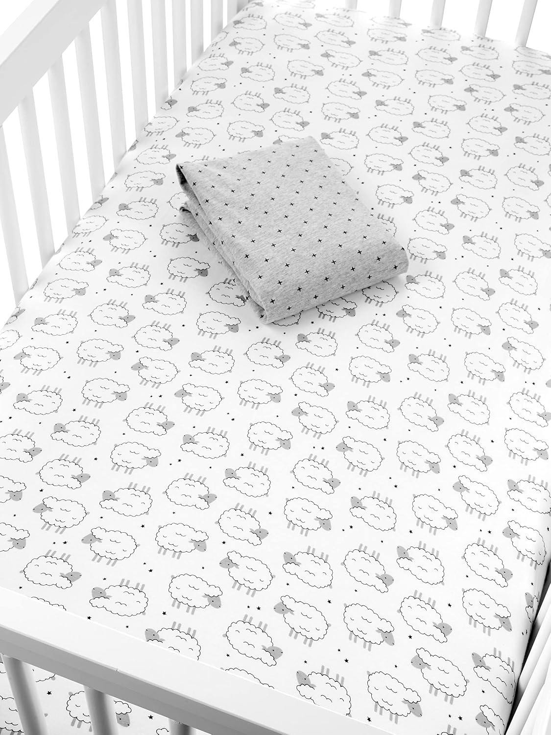 image:imageSimple Joys by Carters Baby 2Pack Cotton Crib SheetsSheepGeo