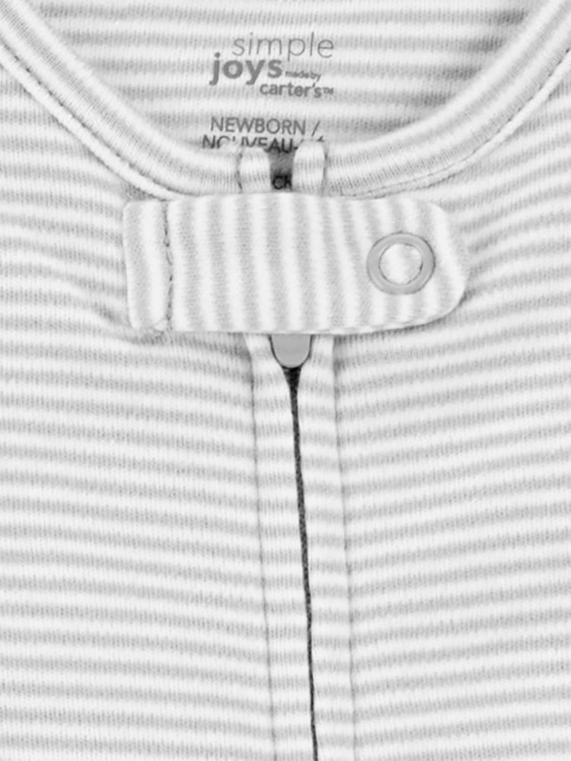 image:imageSimple Joys by Carters Baby 3Pack Neutral Sleep and PlayLight Grey Mini StripeWhite ElephantGiraffe