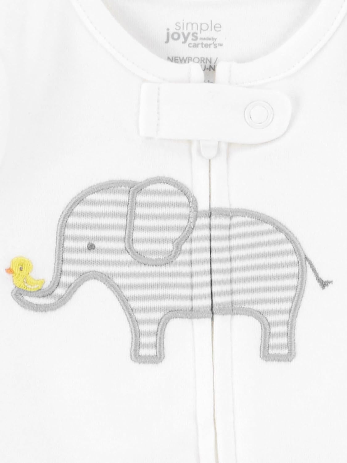 image:imageSimple Joys by Carters Baby 3Pack Neutral Sleep and PlayLight Grey Mini StripeWhite ElephantGiraffe