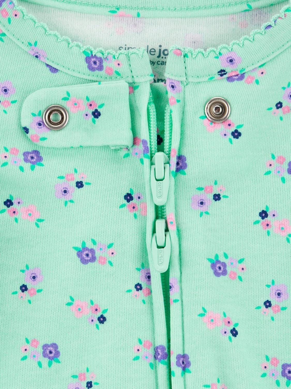 image:imageSimple Joys by Carters Baby 3Pack Neutral Sleep and PlayMint Green FloralNavy DotsWhite Flowers