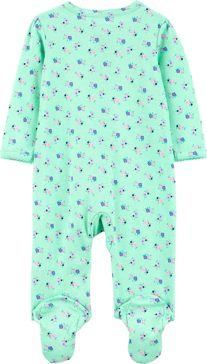 image:imageSimple Joys by Carters Baby 3Pack Neutral Sleep and PlayMint Green FloralNavy DotsWhite Flowers
